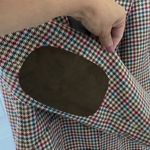 Vintage Country Suburbans Pant Suit Elbow Patch Blazer Pants Tweed Check 10 12 - Picture 5 of 11